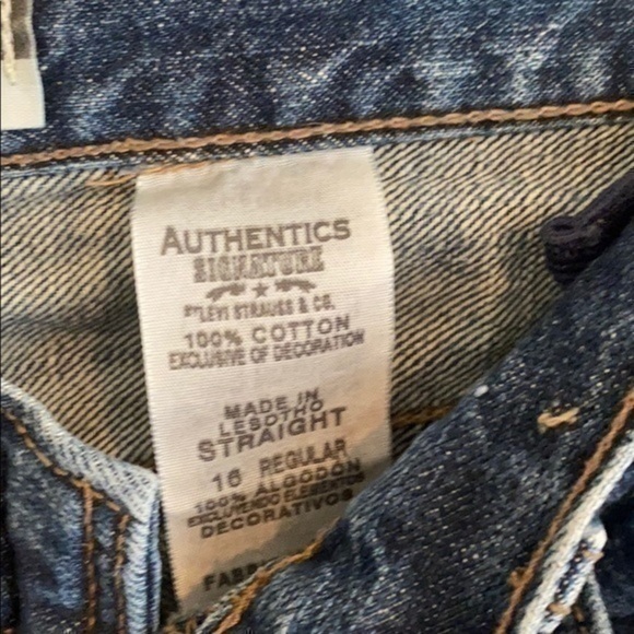 Levi’s size 16 straight blue jeans kids - Picture 2 of 5